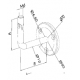 SOSTEGNO PER CORRIMANO SNODABILE con piastra di ancorag. con 3 fori