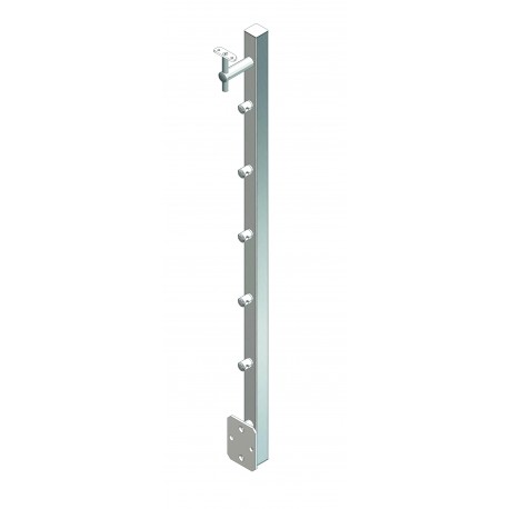MONTANTE QUADRO con supporti laterali, installaz. diritta e ancorag. laterale
