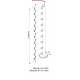 MONTANTE TONDO C/SUPP. LAT. CON ANCORAGGIO A PAVIMENTO 2KN L:960 mm