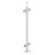 MONTANTE TONDO CON SUPPORTI PER VETRO E ANCORAGGIO A PAVIMENTO 2KN L:1050 mm